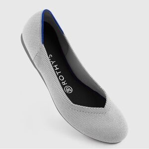 Rothy’s Round Toe Flax Birdseye Slip-On Ballet Flats. 7.5.